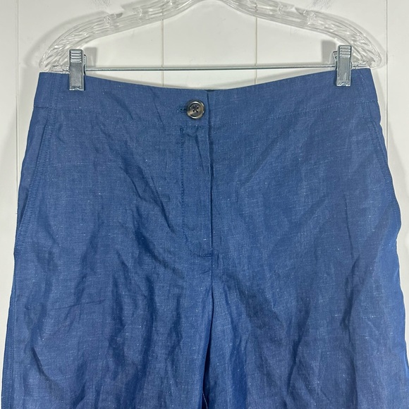 Ann Taylor the Kate wide leg crop pants in chambray size 8 - Picture 3 of 12